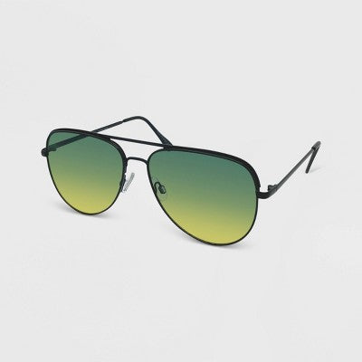 Women's Metal Aviator Sunglasses - Wild Fable™ Black