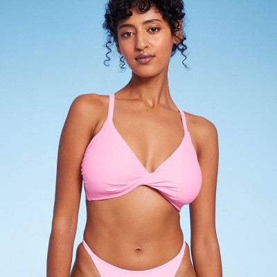 Women's Twist-Front Bralette Bikini Top - Wild Fable™