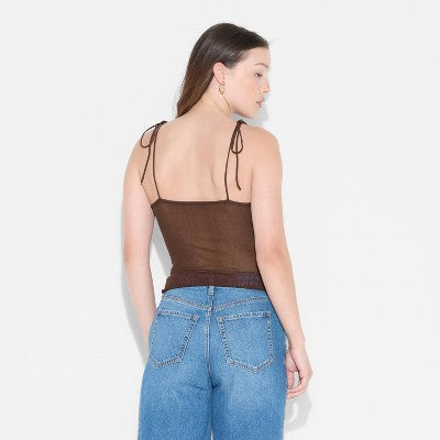 Women's Squareneck Tie-Tank Pullover Sweater - Wild Fable™