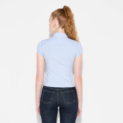 Women's Puff Sleeve Button-Down Shirt - Wild Fable™