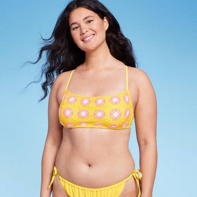 Women's Crochet Bralette Bikini Top - Wild Fable™