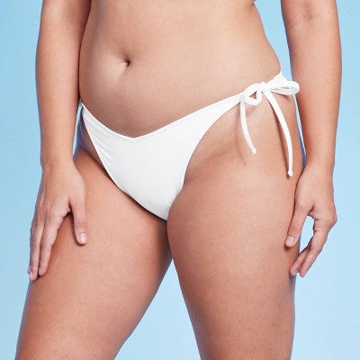 Women's Side-Tie V-Front High Leg Cheeky Bikini Bottom - Wild Fable™