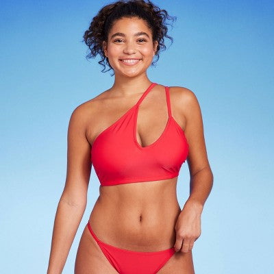 Women's Cut Out One Shoulder Bikini Top - Wild Fable™