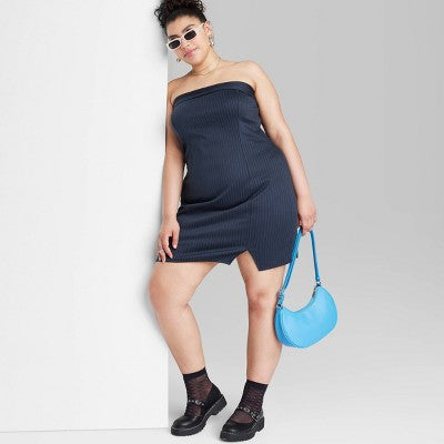 Women's Strapless Ponte Knit Tube Mini Bodycon Dress - Wild Fable™