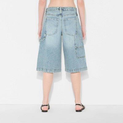 Women's Low-Rise Denim Skater Shorts - Wild Fable™