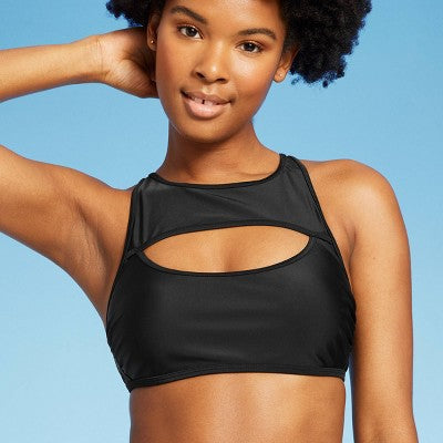 Women's Cut Out High Neck Bikini Top - Wild Fable™