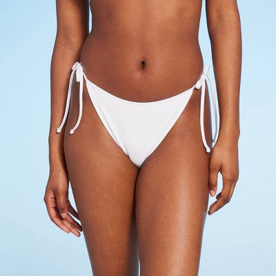 Women's Side-Tie Cheeky High Leg Bikini Bottom - Wild Fable™