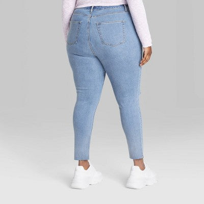  Women's Super-High Rise Distressed Skinny Jeans - Wild Fable™ Medium Wash