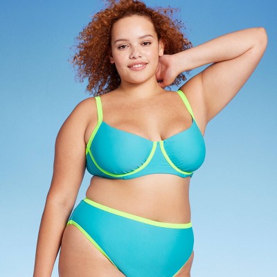  Women's Colorblock Underwire Bikini Top - Wild Fable™