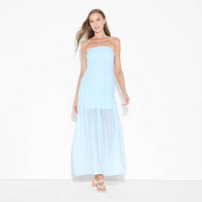  Women's Drop Waist Tube Maxi A-Line Dress - Wild Fable™