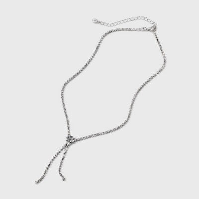  Crystal Y-Necklace - Wild Fable™ Silver