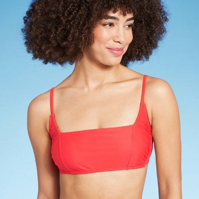  Women's Square Neck Bralette Bikini Top - Wild Fable™