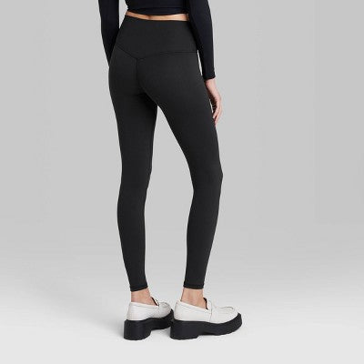  Women's High-Waisted Slim Fit Skinny Synthetic Leggings - Wild Fable™