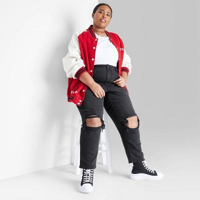  Women's Super-High Rise Tapered Jeans - Wild Fable™ Black Denim