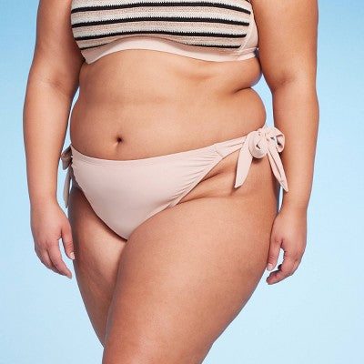  Women's Side-Tie High Leg Cheeky Bikini Bottom - Wild Fable™