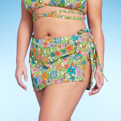 Women's Side Cinch Swim Cover Up Skirt - Wild Fable™