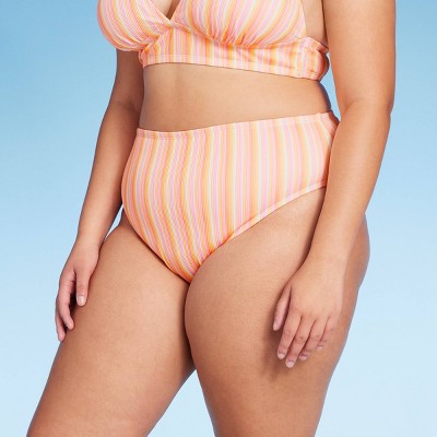  Women's Mid-Waist Extra High Leg Extra Cheeky Bikini Bottom - Wild Fable™