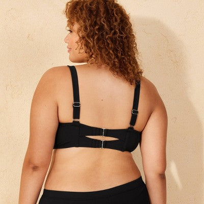  Women's Ribbed Textured Bralette Bikini Top - Wild Fable™