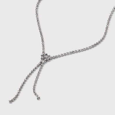  Crystal Y-Necklace - Wild Fable™ Silver