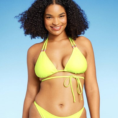  Women's Beaded Wrap Triangle Bikini Top - Wild Fable™
