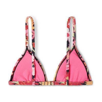  Women's Ribbed Fixed Triangle Bikini Top - Wild Fable™