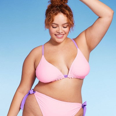  Women's Reversible Triangle Bikini Top - Wild Fable™