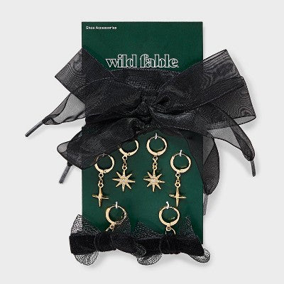  Starburst Shoe Charm Set - Wild Fable™ Gold