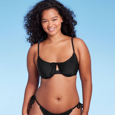  Women's Shirred Underwire Bikini Top - Wild Fable™