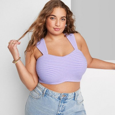  Women's Sweater Tiny Bra Top - Wild Fable™