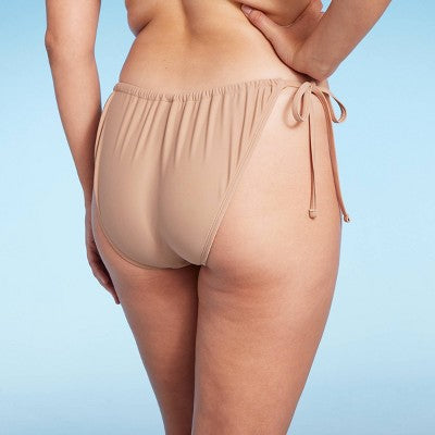  Women's Chain Detail Side-Tie Adjustable Coverage Bikini Bottom - Wild Fable™ Brown