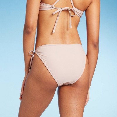  Women's Side-Tie High Leg Cheeky Bikini Bottom - Wild Fable™