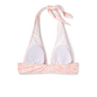  Women's Cinch Side Longline Halter Bikini Top - Wild Fable™ Multi Floral Print