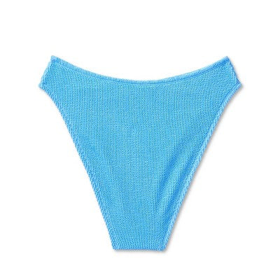 Women's Pucker V-Front High Waist Extra High Leg Cheeky Bikini Bottom - Wild Fable™