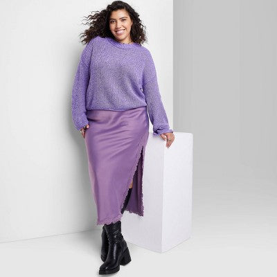  Women's Crewneck Boxy Pullover Sweater - Wild Fable™