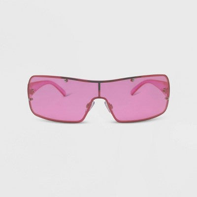  Women's Rimless Wrap Shield Sunglasses - Wild Fable™