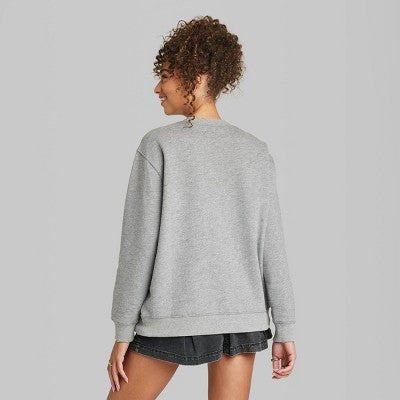  Women's Oversized Dream State Graphic Sweatshirt - Wild Fable™ Heather Gray