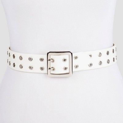  Women's Grommet Belt - Wild Fable™ White