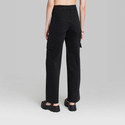  Women's High-Rise Straight Leg Cargo Pants - Wild Fable™