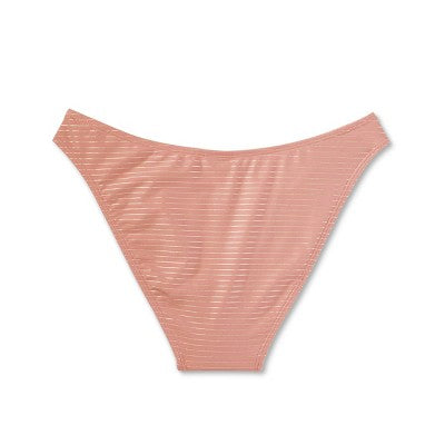  Women's High Leg Cheeky Bikini Bottom - Wild Fable™ Brown Lurex