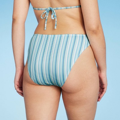  Women's Mid-Waist Extra High Leg Extra Cheeky Bikini Bottom - Wild Fable™