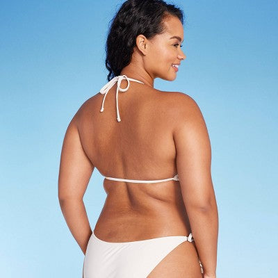  Women's Crochet Triangle Bikini Top - Wild Fable™