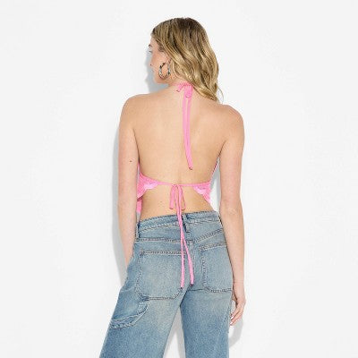  Women's Crochet Halter Top - Wild Fable™