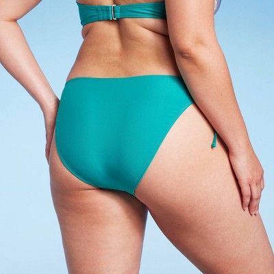  Women's Side-Tie Cheeky Bikini Bottom - Wild Fable™ Green