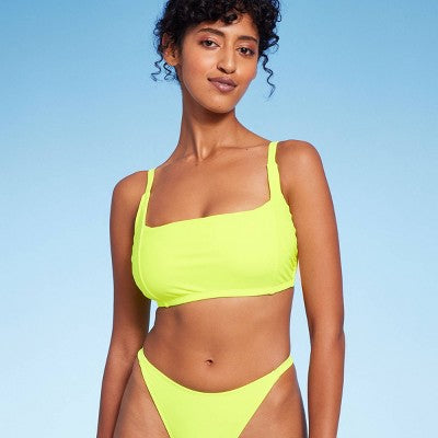  Women's Square Neck Bralette Bikini Top - Wild Fable™