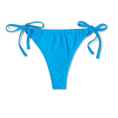 Women's Side-Tie Adjustable Coverage Bikini Bottom - Wild Fable™ Blue