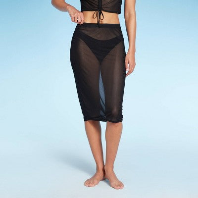  Women's Mesh Cover Up Midi Skirt - Wild Fable™