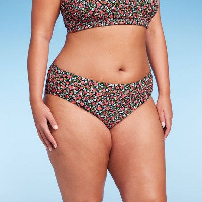  Women's Hipster High Leg Bikini Bottom - Wild Fable™ Multi Floral Print