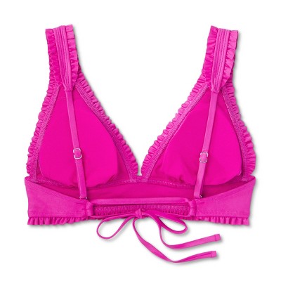  Women's Smocked Detail Longline Bikini Top - Wild Fable™ Purple