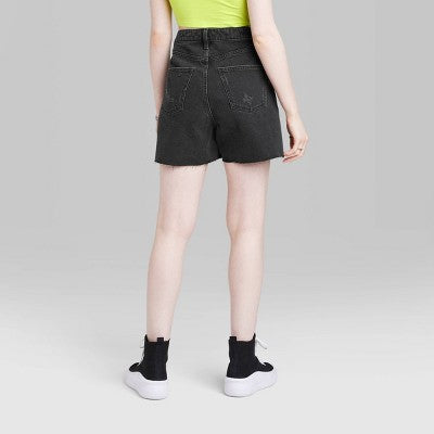  Women's High-Rise Cutoff Midi Jean Shorts - Wild Fable™
