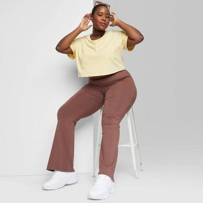  Women's High-Waisted Flare Leggings - Wild Fable™